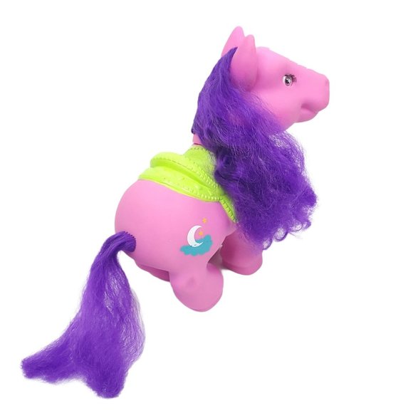 My Little Pony Horseshoe Pink Green Saddle 11 Inch Purple Hair Moon Stars Cloud - Picture 7 of 12